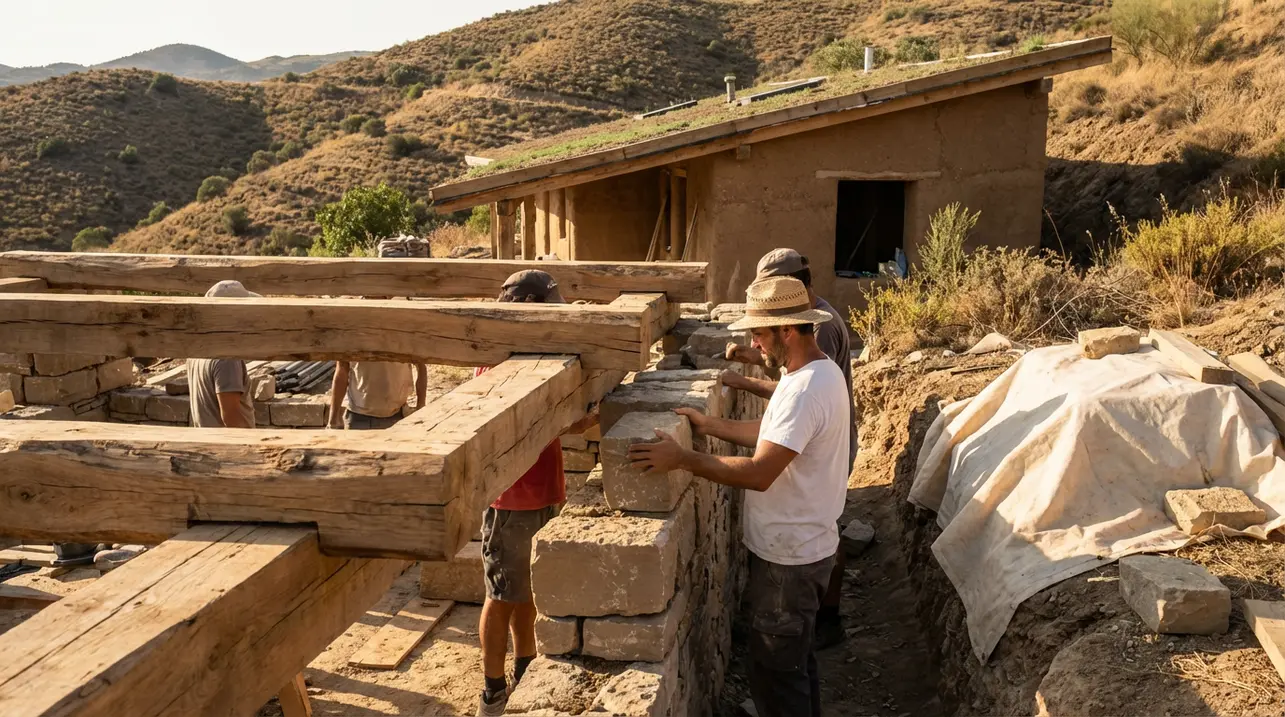 ARK architects constroem bio-villa no sul de Espanha com materiais não processados