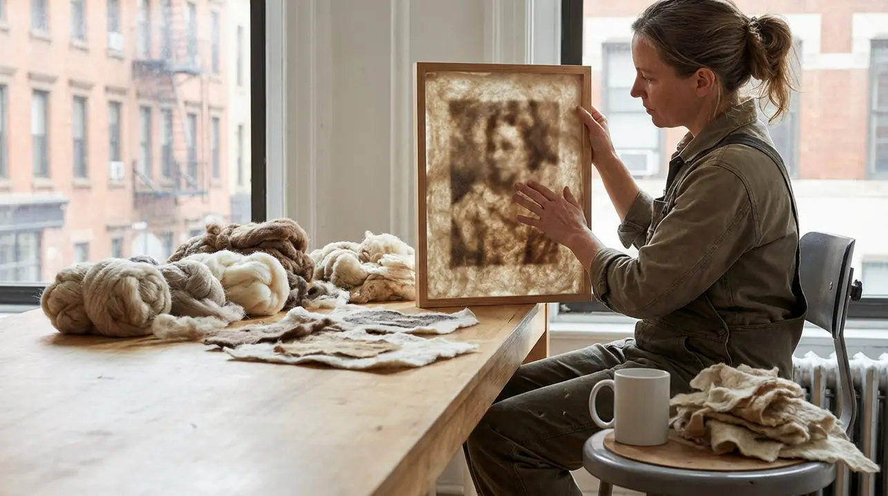 与画家共饮：梅丽莎·约瑟夫通过毛毡探索传承