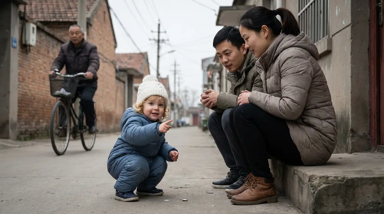 中国女童因俄罗斯血统呈现金发碧眼，网络走红