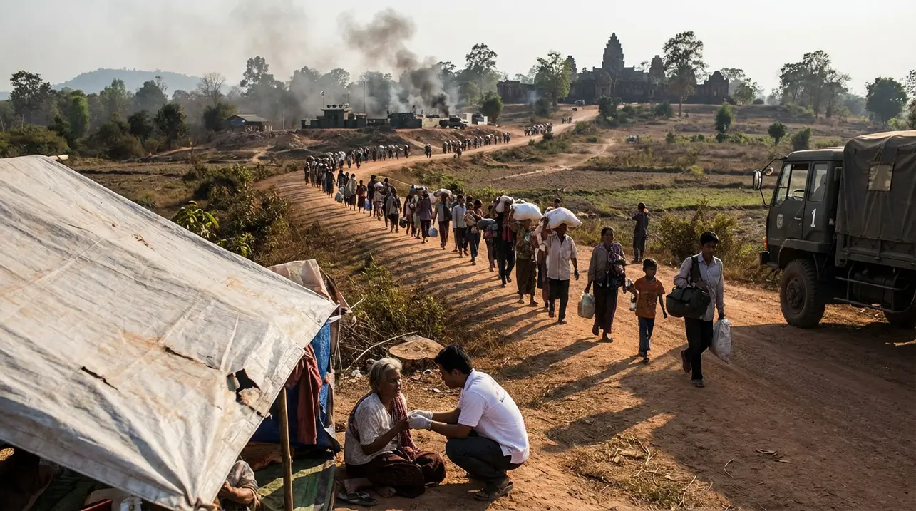 Deadly Border Clashes Force Thousands to Flee in Thailand-Cambodia