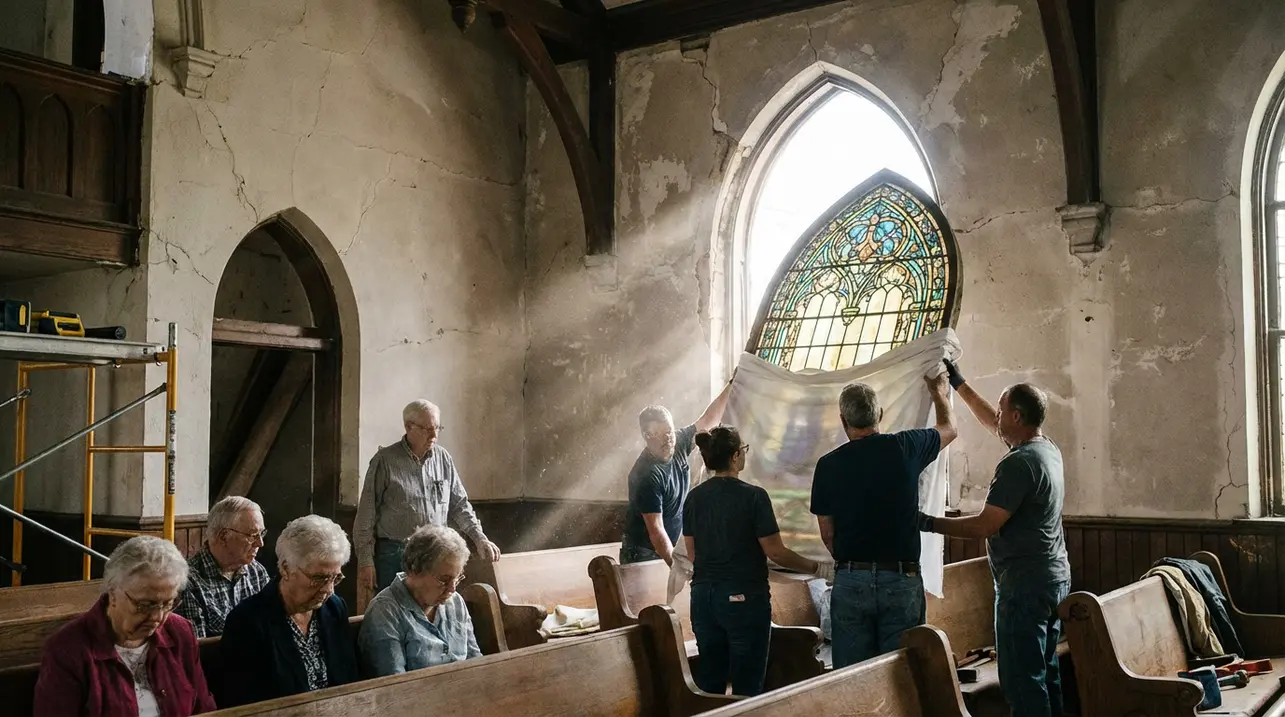 历史悠久的堪萨斯教堂在拍卖会上售出蒂芙尼彩绘玻璃窗