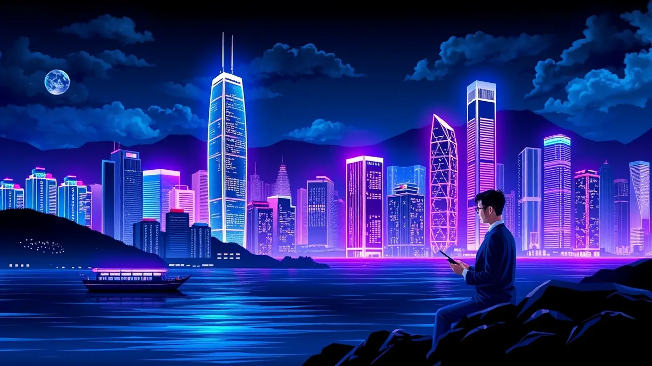 Hong Kong leader promotes city as stable investment hub.