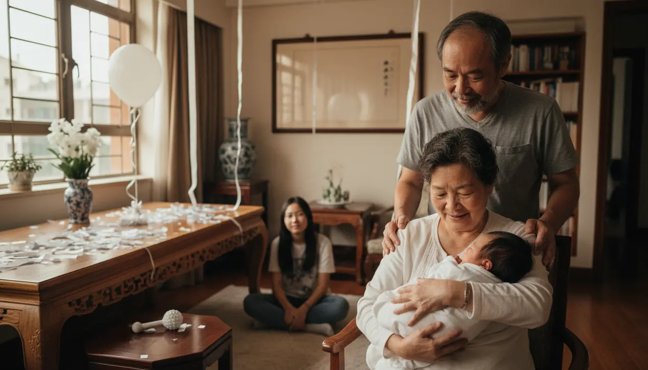 Hong Kong Mother, 58, Celebrates Daughter's 100-Day Milestone, Redefining Family and Age