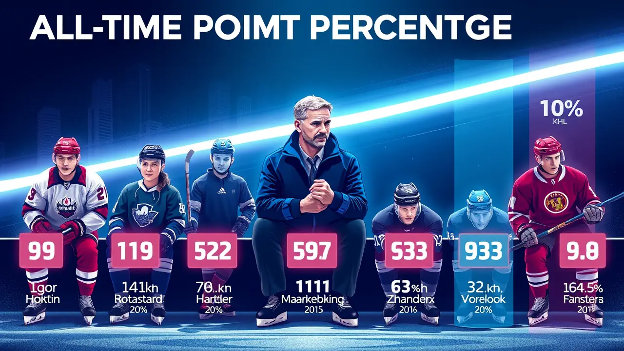 KHL Coaches Ranking by Points Percentage: Nikitin First, Rotenberg Third.