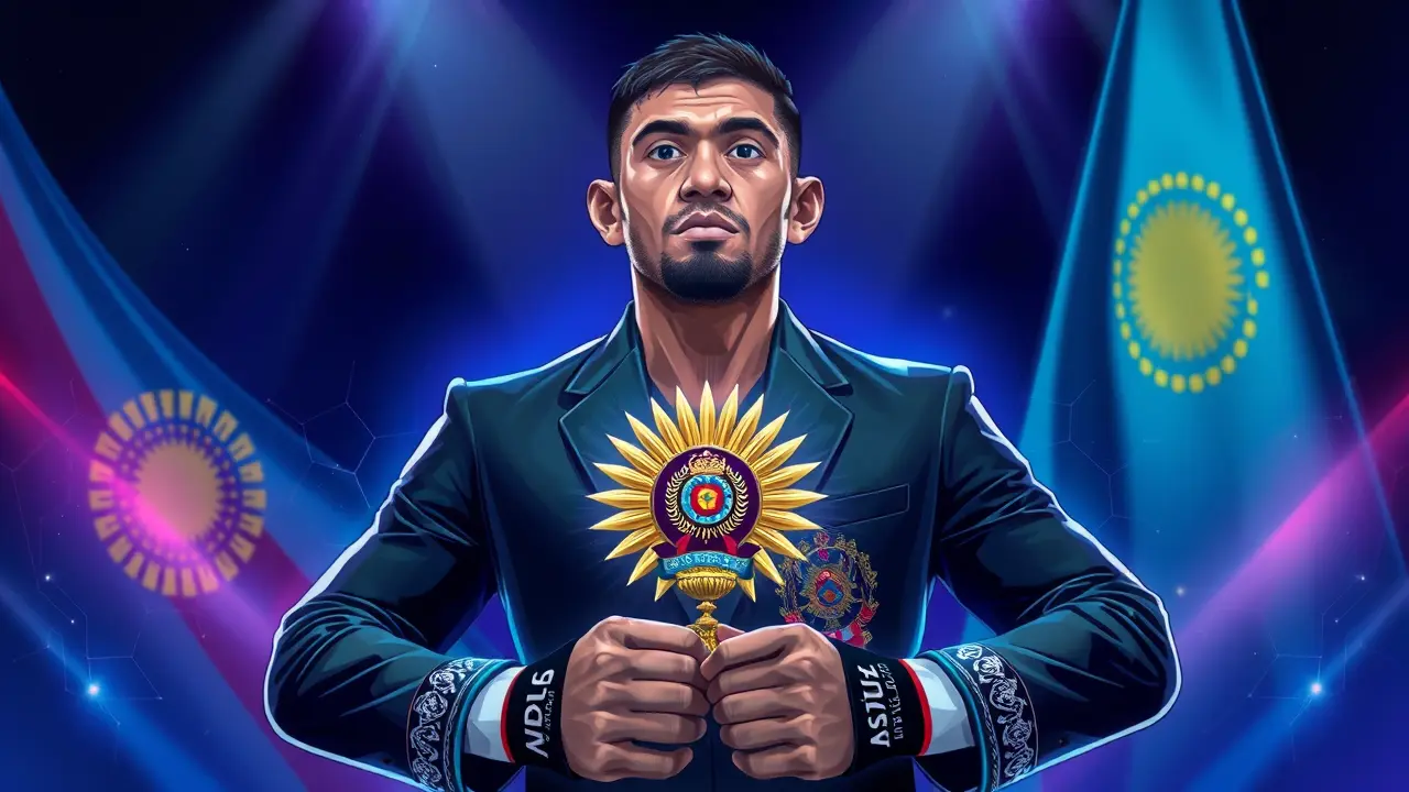 Kazakh President awards UFC fighter Shavkat Rakhmonov with Order of Barys.