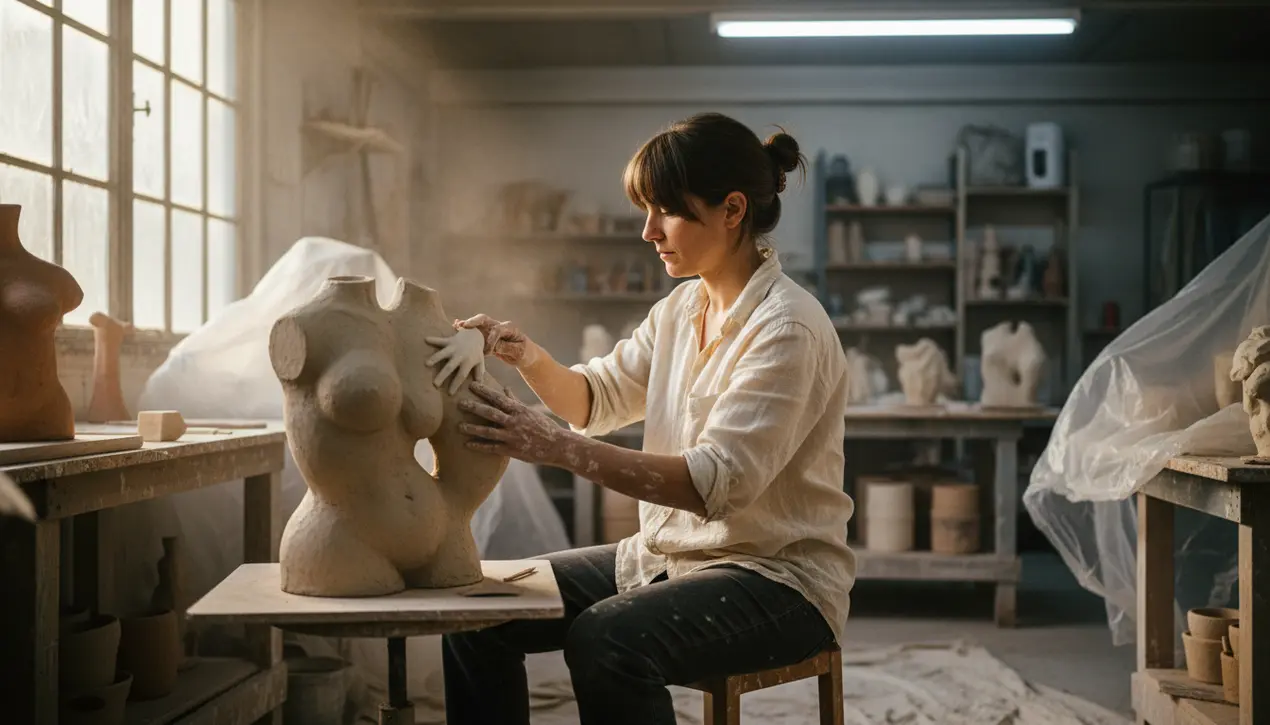 莱奥诺尔·沙斯塔涅用雕塑谱写具象姿态与物体的温柔连接