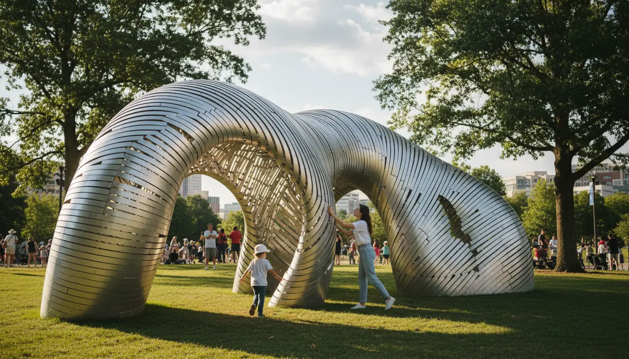 MARC FORNES / THEVERYMANY brings aluminum sculpture to tennessee’s knoxville park