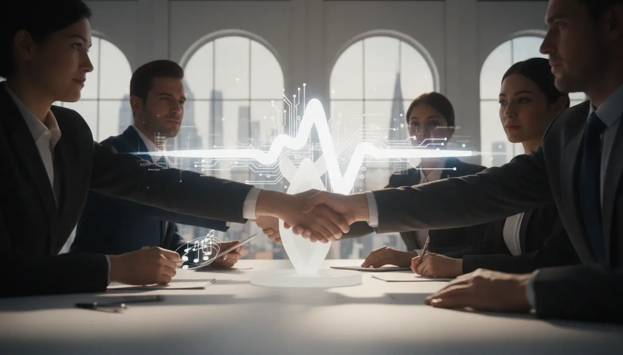 Major labels reach deal with AI music startup.