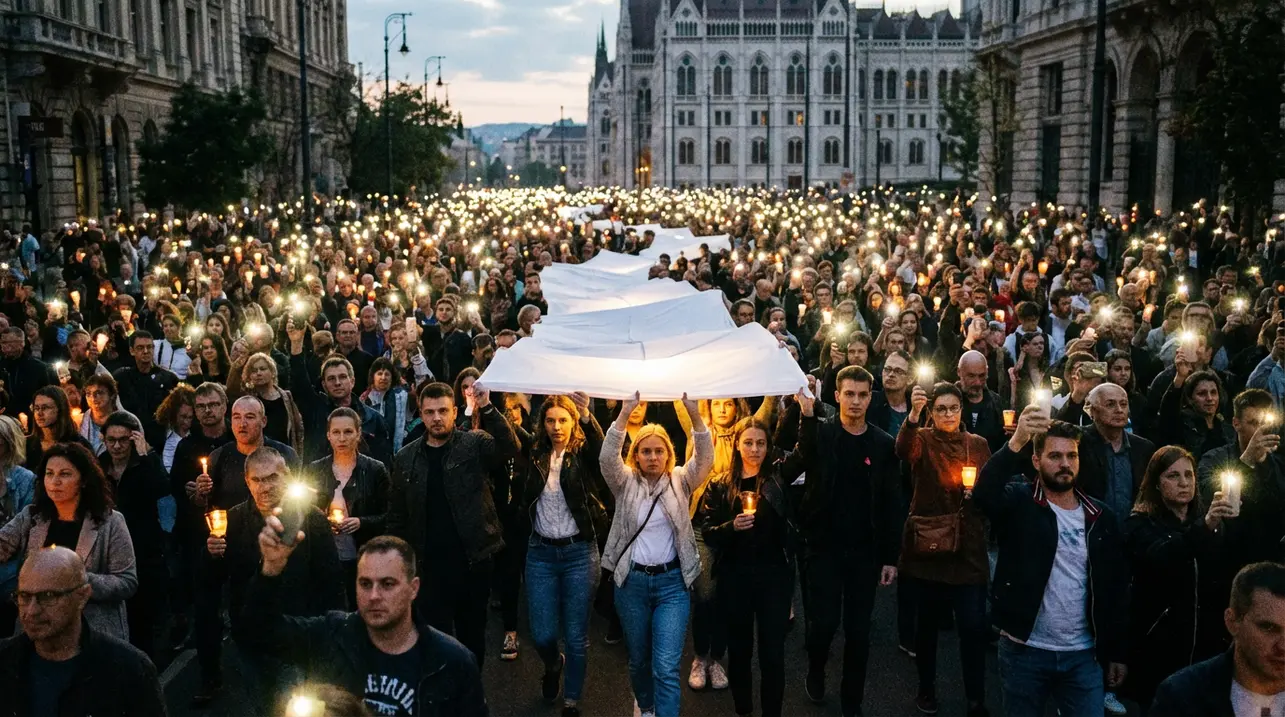 Protesto Massivo em Budapeste Contra Abuso Infantil em Instituições Estatais