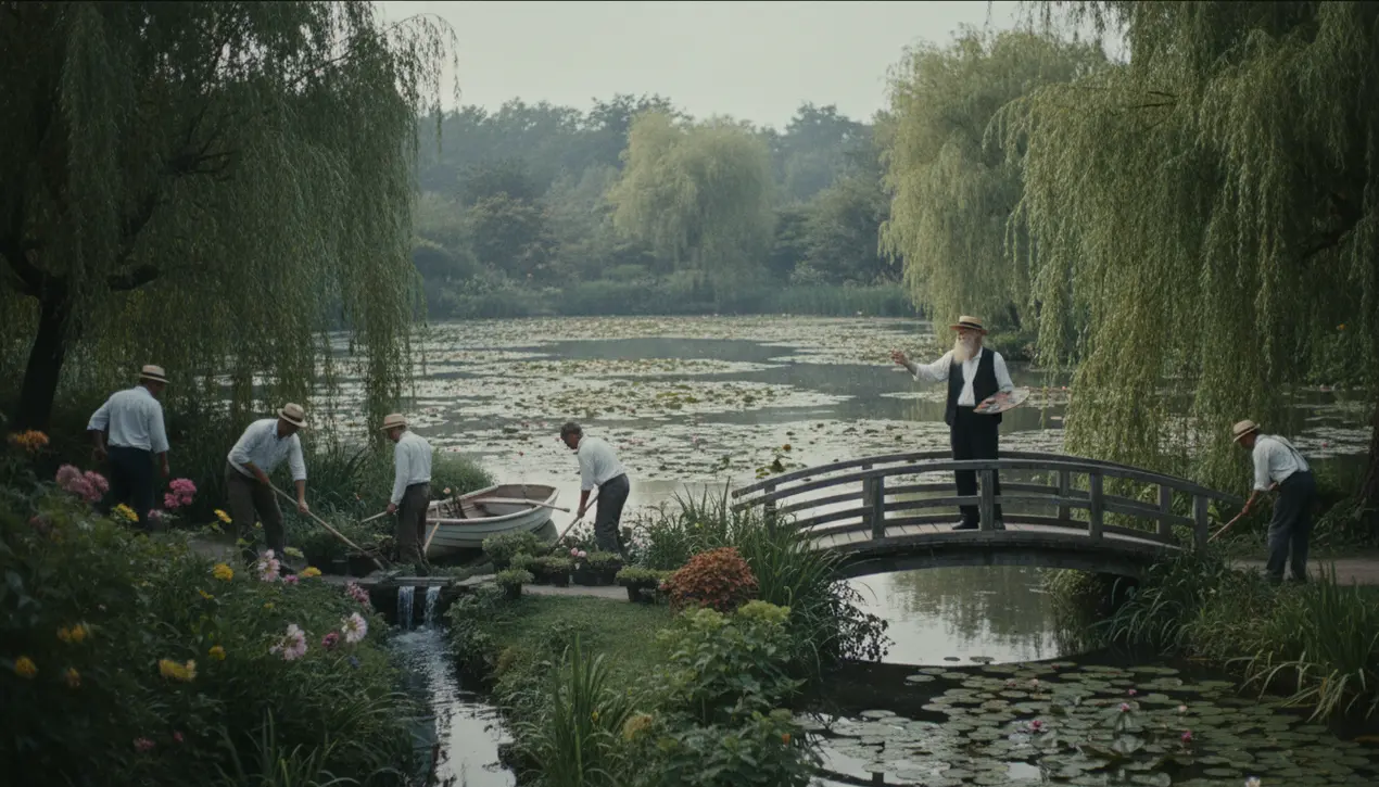 莫奈创作其著名睡莲池的故事