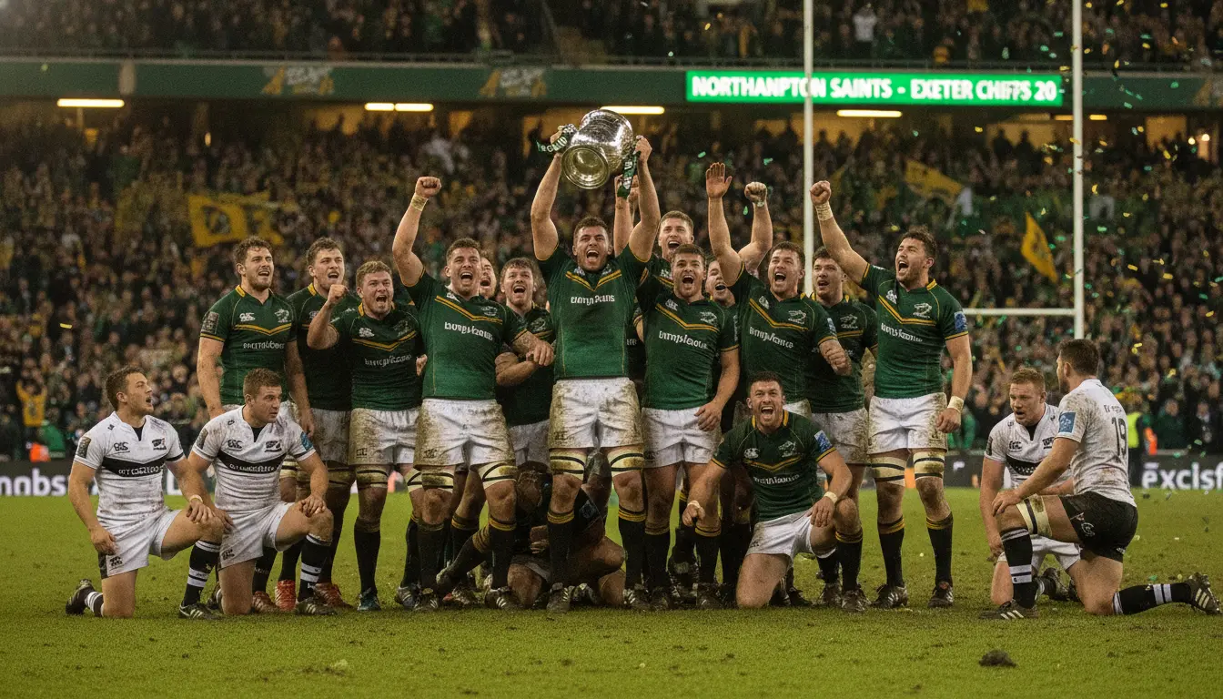 Northampton beat Exeter to win Prem Rugby title