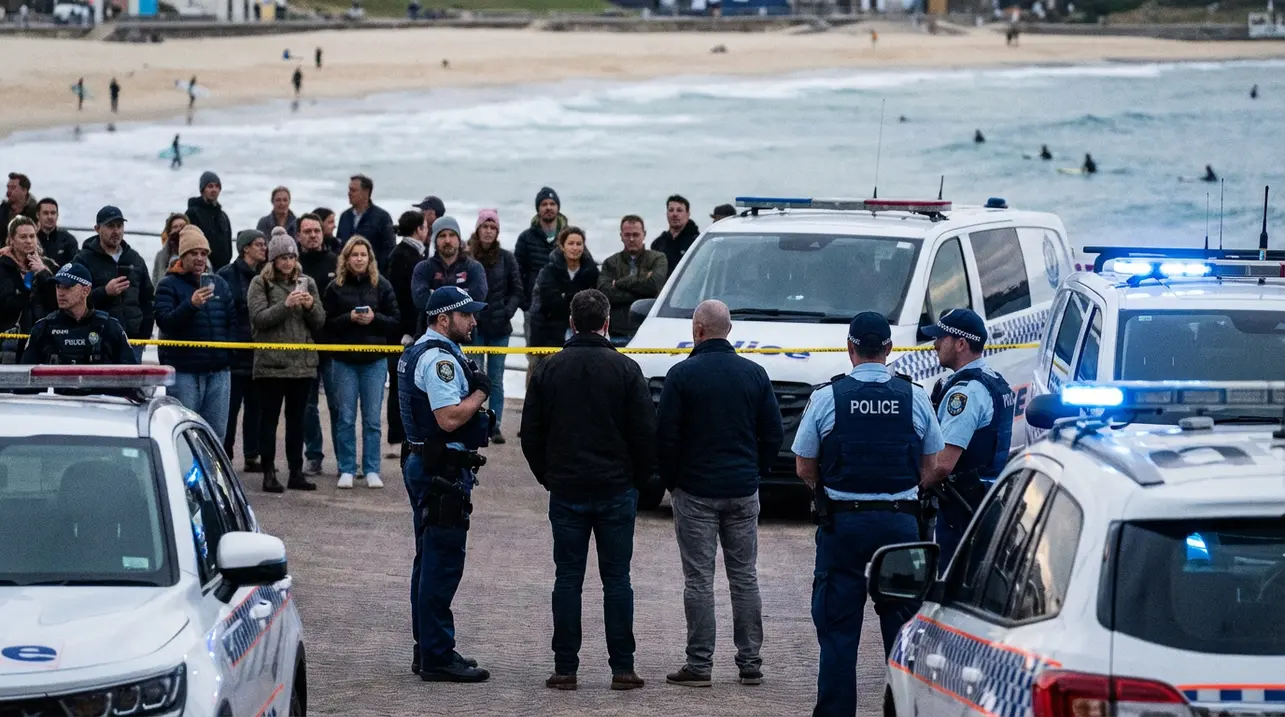 Polícia detém dois após incidente de tiroteio na Praia de Bondi em Sydney.