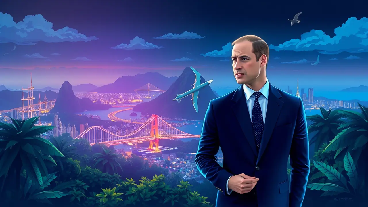 Prince William visits Brazil for environmental prize ceremony.