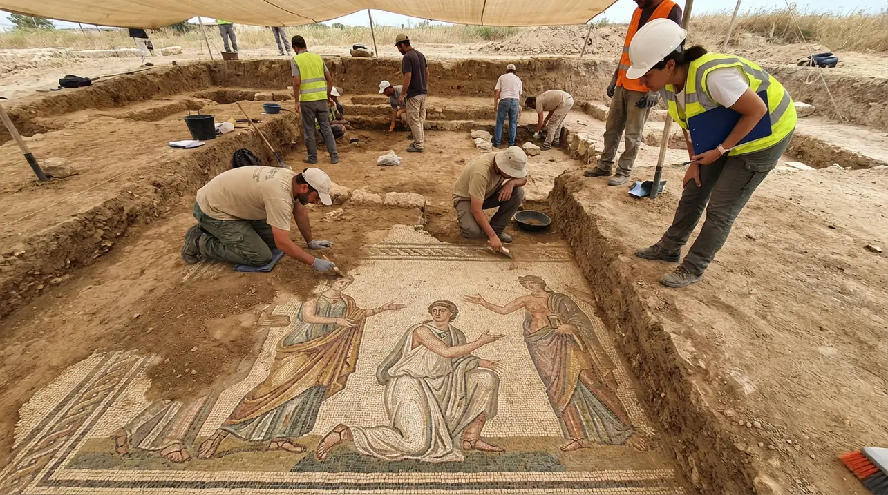 Roman Mosaic May Depict Lost Trojan War Story by Aeschylus.