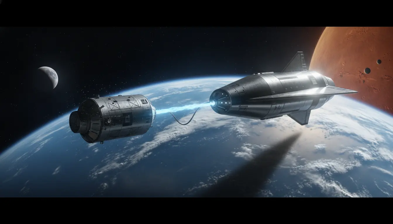 SpaceX Acelera el Desarrollo de Transferencia de Propelente Orbital de Starship para Ambiciones Lunares y Marcianas