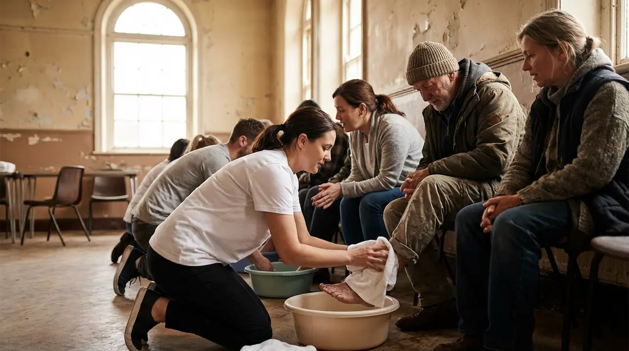 圣奇迹制造者约翰堂志愿者为亚特兰大无家可归者提供援助
