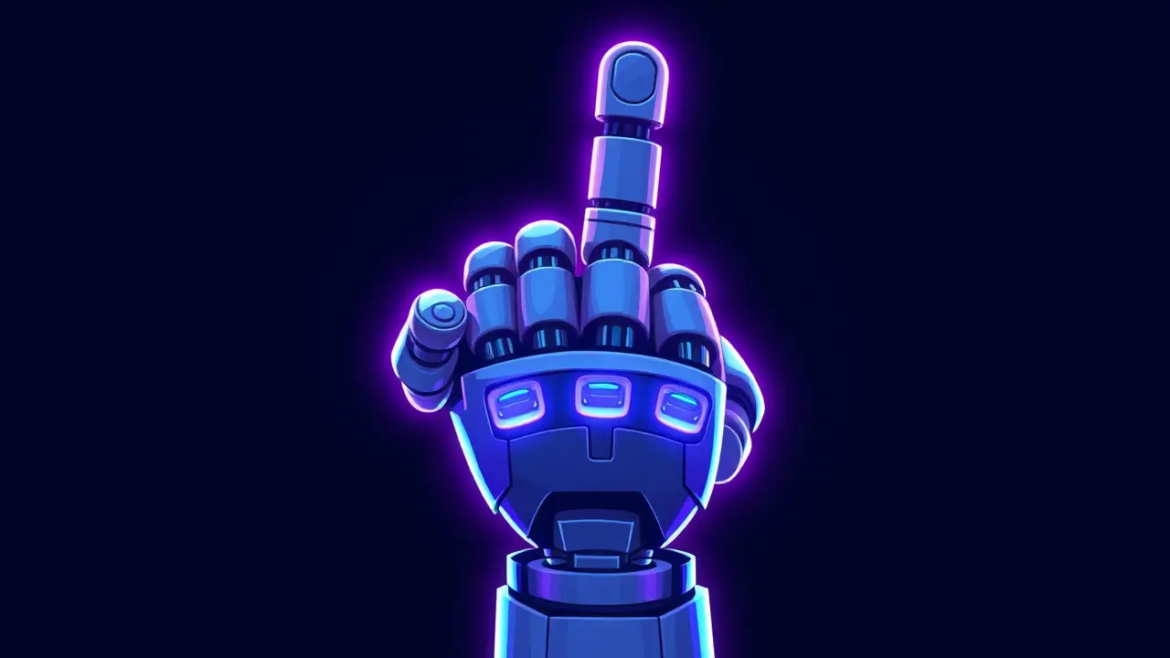 Outpoll | TikTok Robot Rizzbot Flips Off User