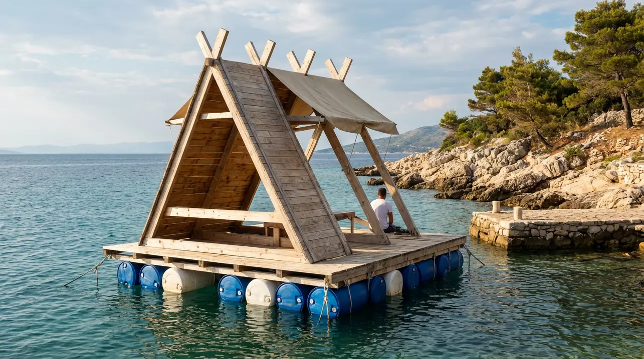 Floating Pavilion of Reclaimed Plastic Offers a Blueprint for Sustainable Coastal Design