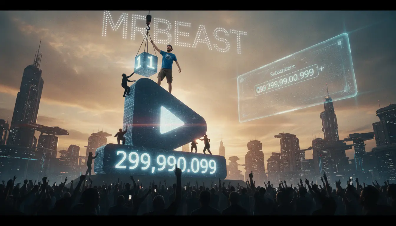 YouTube現象のMrBeast、前人未到の登録者数3億人目前